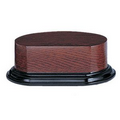 Oval Walnut Finish Wood Trophy Base (3 7/8"x5 3/4"x2 1/4")